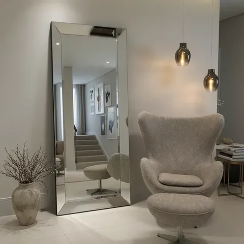 Espelho Chanfrado 80x180 Cm Cristal Parede ou Chão