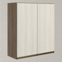 Ver imagem 2 de Armario Aereo 2 Portas Mdf 70 Cm Kali 12208 Carvalho Toq Bianco Toq Nicioli