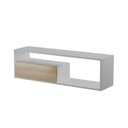 Ver imagem 3 de Estante Rack para Tv Sala Quarto Roma Branco com Carvalho