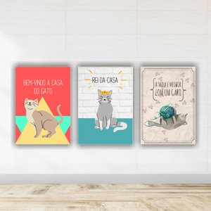 Kit Quadros Decorativos PET 3 peças