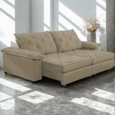 Ver imagem 2 de Sofá Retrátil e Reclinável 2,40m Clara | Conforto Premium e Design Elegante Capuccino
