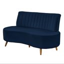 Ver imagem 2 de Sofá Decorativo 1,35M 2 Lugares Katara Veludo Azul Marinho - Gran Belo
