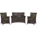 Ver imagem 1 de Jogo Sofá e 2 Poltronas de Área Igapó Alumínio Pintura Marrom Corda Náutica Estofado 13 Trama