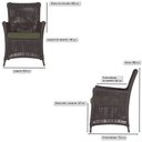 Ver imagem 3 de Jogo Sofá e 2 Poltronas de Área Igapó Alumínio Pintura Marrom Corda Náutica Estofado 13 Trama