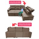 Ver imagem 4 de Sofá de Canto Direito 2,65x2,30m Retrátil e Reclinável com Molas Ensacadas Cama inBox Nobre