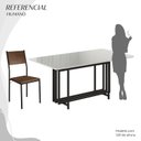 Ver imagem 5 de Conjunto Sala de Jantar Mesa 160x90cm Base Pérola Tampo Mdf Laca com Vidro Florença
