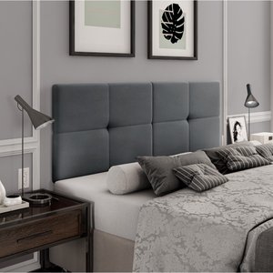 PAINEL CAMA BOX SUSPENSA BRUNA GRAFITE  1.40