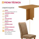 Ver imagem 7 de Mesa de Jantar Olímpia 120cm Tampo MDF Laminado Canto Copo com 4 Cadeiras Lisa