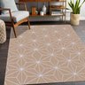 Tapete para Sala Geometrico Star Areia - 200x132 Comercial Textil 32480 - 1
