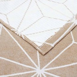 Tapete para Sala Geometrico Star Areia - 200x132 Comercial Textil 32480 - 3