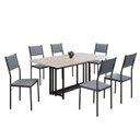 Ver imagem 2 de Conjunto Sala de Jantar Mesa 160x90cm Base Pérola Tampo Mdf Laca com Vidro Florença