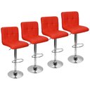 Ver imagem 1 de Kit 4 Banquetas Confort Gomos Estofada Giratória Vermelho