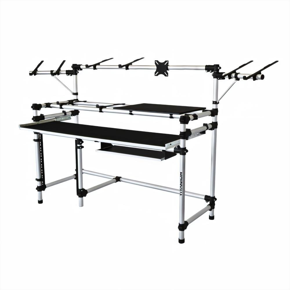 Mouse Monitoring System Rack Rack Titanium Studio Suporte Duplo Monitor de LCD até 24'' RS345 ...