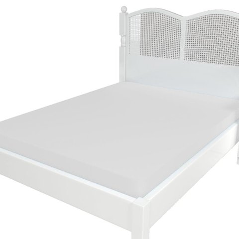 Lencol Micropercal 300 Fios Avulso com Elastico Queen Branco