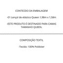 Ver imagem 6 de Lencol Micropercal 300 Fios Avulso com Elastico Queen Branco