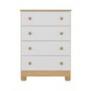 Ver imagem 5 de Cômoda Infantil 65cm com 4 Gavetas Allegra Multimóveis Mp4421 Madeirado/branco