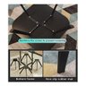 Mesa de Jantar Minimalista com 4 Cadeiras Compacta 1m2:base da Cadeiras Negras com Tecido Anti-rasgo - 14