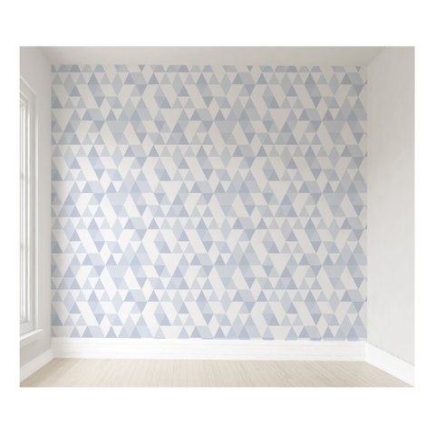 Papel de parede para quarto de bebê infantil triângulo VR05 M²
