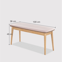 Ver imagem 2 de Banco Liva 100 Cm X 36 Cm Tauari Rosa