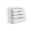 Ver imagem 7 de Cômoda para Quarto 4 Gavetas 94x91cm Gold Branco