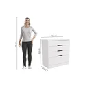 Ver mais imagens de Cômoda para Quarto 4 Gavetas 94x91cm Gold Branco