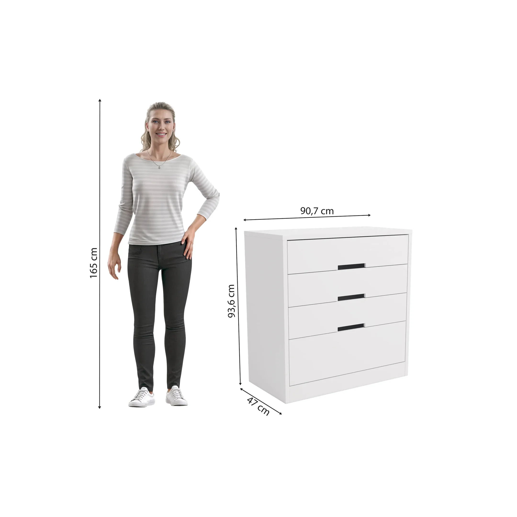 Ver imagem 4 de Cômoda com 4 Gavetas S824 Gold