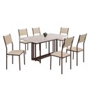 Ver imagem 2 de Conjunto Sala de Jantar Mesa 160x90cm Base Pérola Tampo Mdf Laca com Vidro Florença