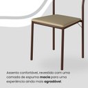 Ver imagem 6 de Conjunto Sala de Jantar Mesa 160x90cm Base Pérola Tampo Mdf Laca com Vidro Florença