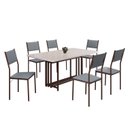 Ver imagem 2 de Conjunto Sala de Jantar Mesa 160x90cm Base Pérola Tampo Mdf Laca com Vidro Florença