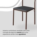 Ver imagem 6 de Conjunto Sala de Jantar Mesa 160x90cm Base Pérola Tampo Mdf Laca com Vidro Florença