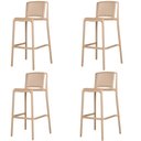 Ver imagem 1 de Kit 4 Banquetas Floripa Fratini 100 Cm (altura) em Polipropileno Cor Fendi