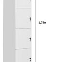 Ver imagem 3 de Armário Porta Objeto 4 Lugares 175cm X 40cm X 40cm