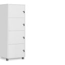 Ver imagem 2 de Armário Porta Objeto 4 Lugares 175cm x 40cm x 40cm Branco