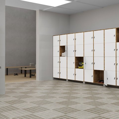 Armário Porta Objeto 4 Lugares 175cm x 40cm x 40cm Branco