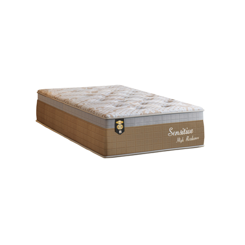 Colchão Twin (Solteirão) Molas Pocket Ensacadas Sensitive 33x96x203cm Orthoflex Branco/Bege