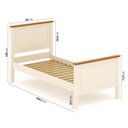 Ver imagem 2 de Conjunto Dormitório 1 Cama Solteiro 1 Mesa de Cabeceira Ananda CabeCasa MadeiraOriginals Bege/Imbuia/Offwhite