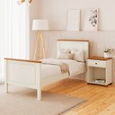 Ver imagem 1 de Conjunto Dormitório 1 Cama Solteiro 1 Mesa de Cabeceira Ananda CabeCasa MadeiraOriginals