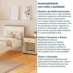 Conjunto Dormitório 1 Cama Solteiro 1 Mesa de Cabeceira Ananda Cabecasa madeiramadeira - 11