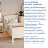 Conjunto Dormitório 1 Cama Solteiro 1 Mesa de Cabeceira 1 Cômoda Ananda CabeCasa MadeiraOriginals - 12