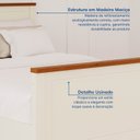 Ver mais imagens de Conjunto Dormitório 1 Cama Solteiro 1 Mesa de Cabeceira 1 Cômoda Ananda CabeCasa MadeiraOriginals Bege/Imbuia/Offwhite