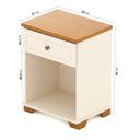 Ver imagem 5 de Conjunto Dormitório 1 Cama Solteiro 1 Mesa de Cabeceira 1 Cômoda Ananda CabeCasa MadeiraOriginals Bege/Imbuia/Offwhite