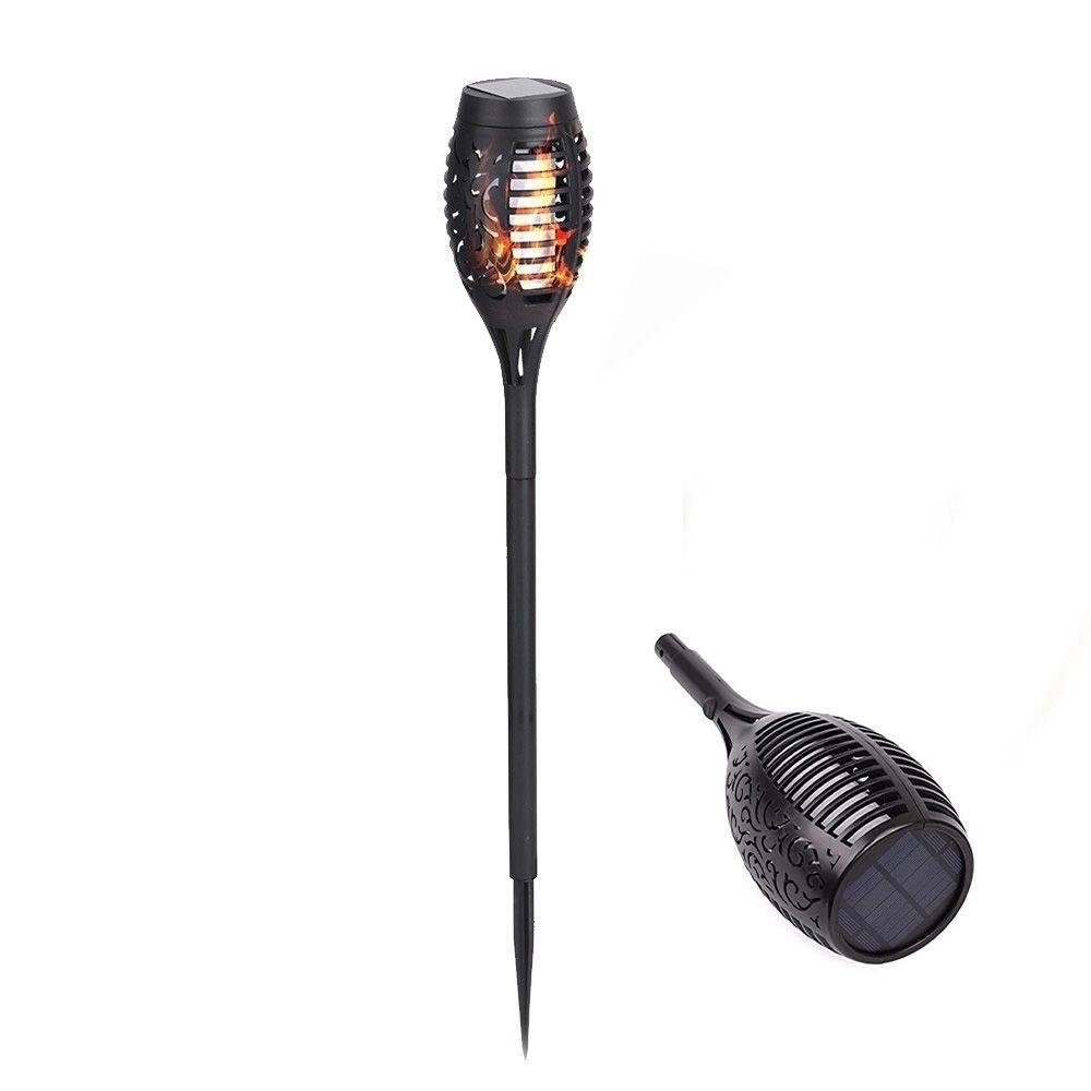 Luminaria Tocha Espeto Solar Led Fogo Chama Jardim Evento Praia Lual - 1