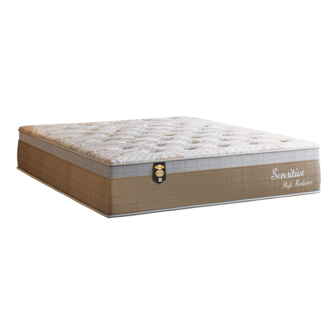 Colchão King Size Molas Pocket Ensacadas Sensitive 33x193x203cm Orthoflex Branco/Bege