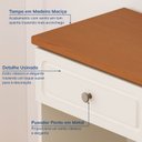Ver mais imagens de Conjunto Dormitório 1 Cama Solteiro 2 Mesas de Cabeceira Ananda CabeCasa MadeiraOriginals Bege/Imbuia/Offwhite