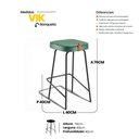 Ver imagem 3 de Kit 02 Banquetas Altas Cozinha e Área Gourmet Vik Estofada Couríssimo Verde - Abmaza