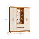 Ver imagem 3 de Guarda Roupa Solis Cinamomo Off White