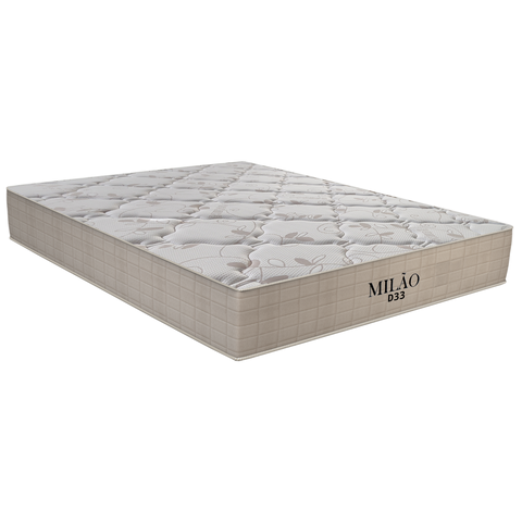 Colchão Casal de Espuma D33 Milão (Malha) 20x138x188cm Orthoflex Bege