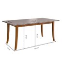Ver imagem 3 de Mesa de Jantar Retangular 6 Lugares 170x90cm Ref 922 Marrom/Imbuia