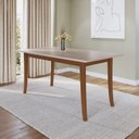 Ver imagem 2 de Mesa de Jantar Retangular 6 Lugares 170x90cm Ref 922 Marrom/Imbuia