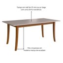 Ver imagem 4 de Mesa de Jantar Retangular 6 Lugares 170x90cm Ref 922 Marrom/Imbuia